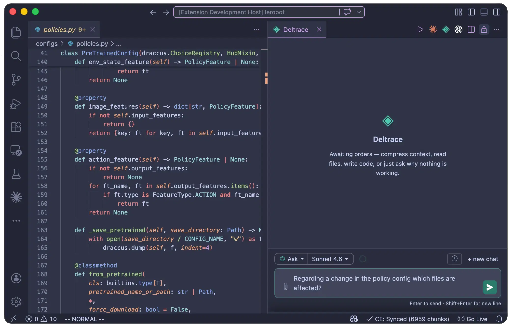Deltrace VS Code Extension — coming soon